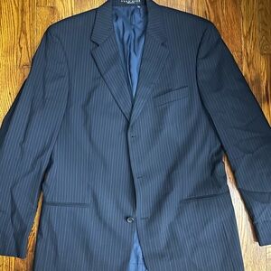 Hugo Boss Dark Navy Pinstripe Tailored Blazer